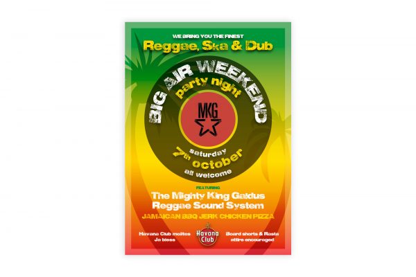 Sands of Luce Holiday Park - Poster and to advertise Reggae and Kite Surfing event